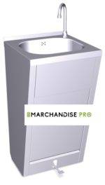 Lave mains inox sur pied à pédale