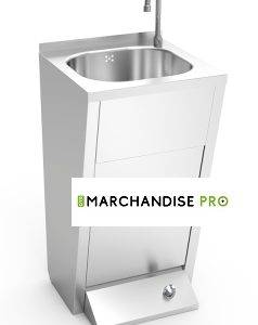Lave mains inox sur pied normal