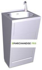 Lave mains inox sur pied auto