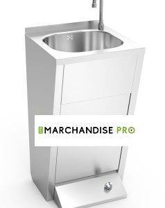 Lave mains inox sur pied normal