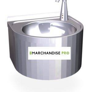 Lave mains inox mural rond électronique