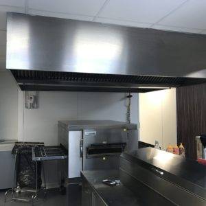 Hotte professionnelle cubique en inox