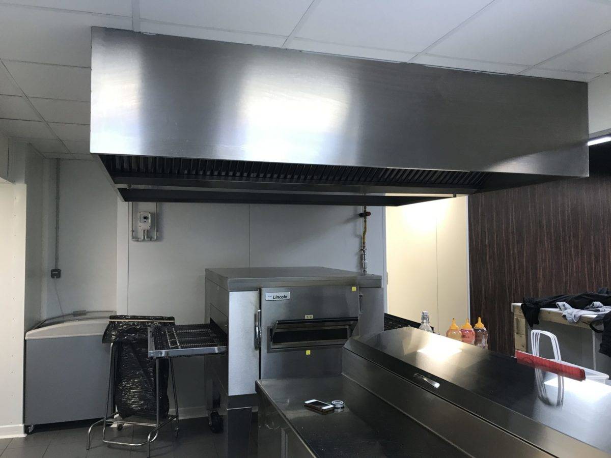 Hotte professionnelle cubique en inox
