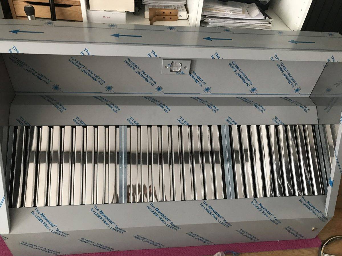 hotte inox professionnelle TRAPEZOIDALES