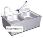 lave-mains inox, 2bacs