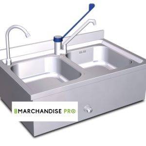 lave-mains inox, 2bacs