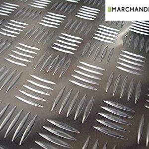 Tôle aluminium damier 2000x1000