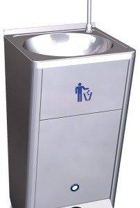 Lave mains inox mobile