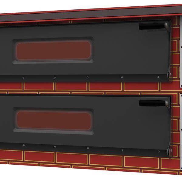 Four à Pizza Digital Double 2 x 4 Pizzas 36 cm - Entièrement Réfractaire X272X