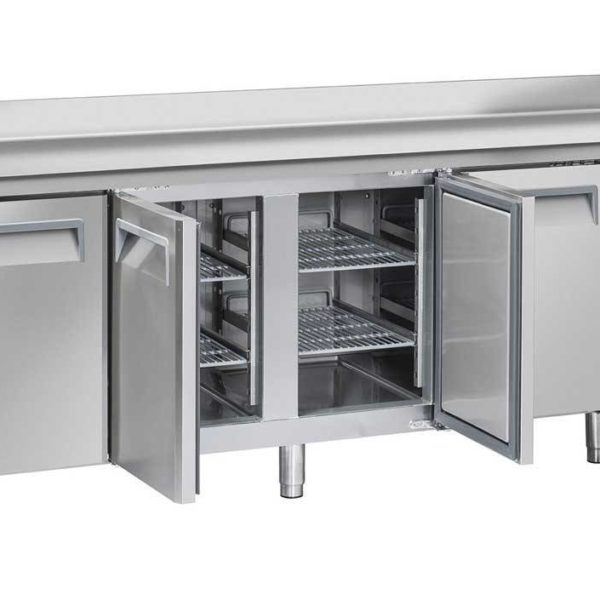 Desserte Murale Snack 4 Portes Pleines Positive / Roulettes - SR 4200