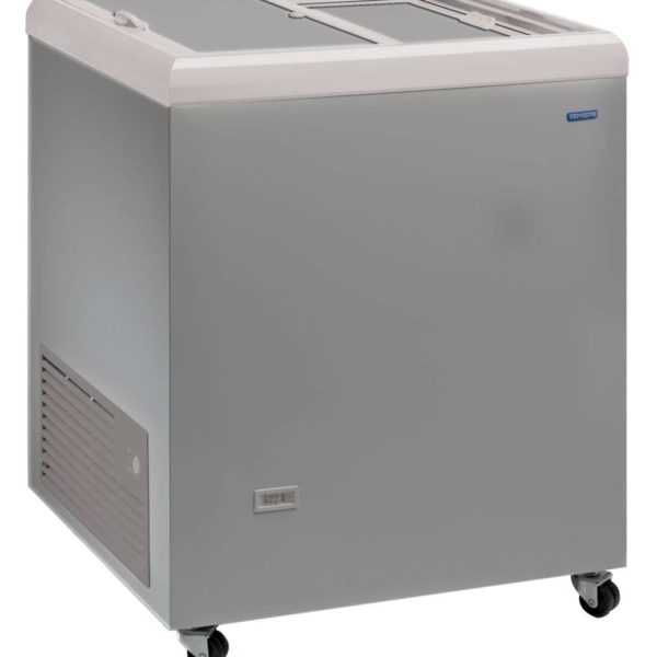 ***** Congélateur Coffre 200 Litres - Aspect Inox - Couvercle Opaque ICE220TOS