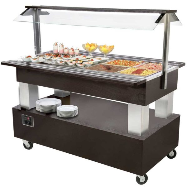 Buffet Salad'Bar Mixte Central Wengue 4 x GN 1/1 - SB 40 M
