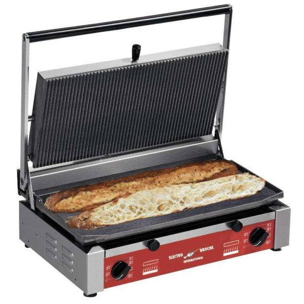 Panini Spécial Baguette - Plaque Supérieure Rainurée et Inférieure Lisse