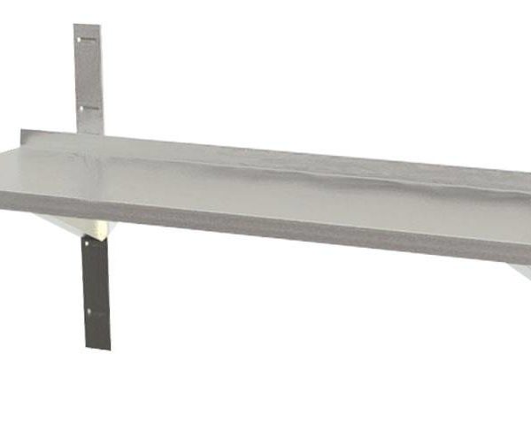 Étagère Murale Inox Simple sur Crémaillère Lg 1500