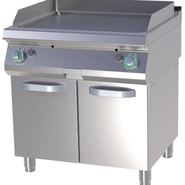 Plancha Gaz Double Acier Lisse sur Placard Ouvert - FTH 780 G