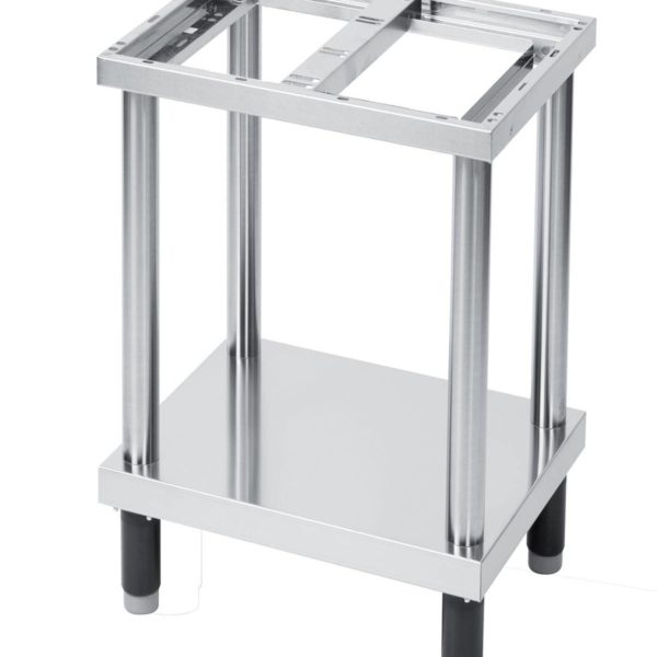 Support Piétement Inox avec Étagère Basse pour 1 Élément - PO 30 L