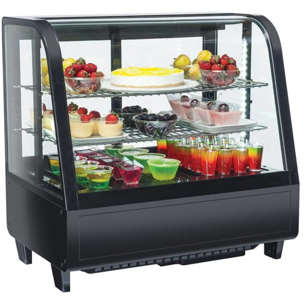 Mini Vitrine de Comptoir Bombée Noire - RC 100 B