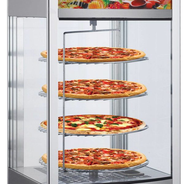 Vitrine Panoramique Chauffante Rotative avec Bandeau Lumineux - RTR 97 L2