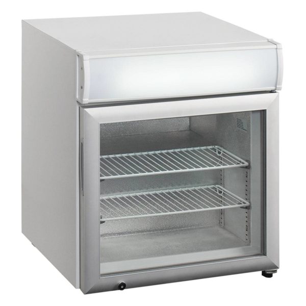 Mini Vitrine Surgelée 1 Porte Vitrée 50 Litres - Avec Canopy - UF 50 CGP-P