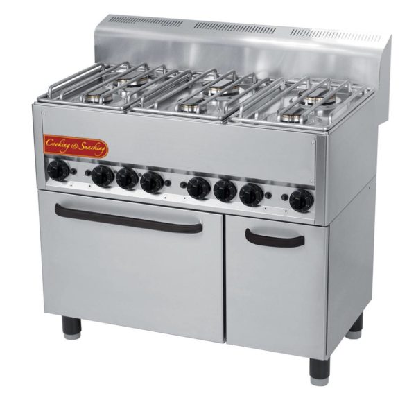 Fourneau 6 Feux Gaz + Four Électrique - SPT 90 GLS