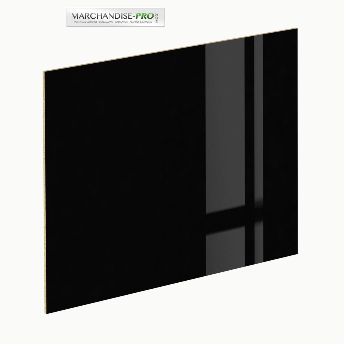Plaque aluminium NOIRE sur mesure