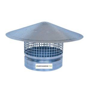 Chapeau de toit galvanisé Ø 250mm + Platine 