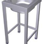 Plonge en Inox sur pied - sans étagère basse - 1 Bac