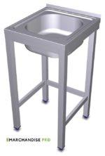 Plonge en Inox sur pied - sans étagère basse - 1 Bac
