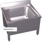 Plonge déversoir en INOX