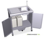 Plonge autonome en Inox, portable & mobile, avec égouttoir à gauche – Image 4