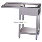 Plonge Inox pour lave-vaisselle petit espace avec 1 Bac & égouttoir GAUCHE