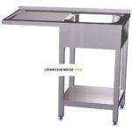 Plonge Inox pour lave-vaisselle petit espace avec 1 Bac & égouttoir GAUCHE