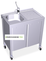 Plonge Autonome Portable-Eau Froide & Chaude avec égouttoir DROIT