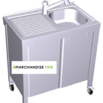 Plonge Autonome Portable-Eau Froide & Chaude avec égouttoir GAUCHE