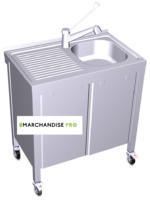 Plonge Autonome Portable-Eau Froide & Chaude avec égouttoir GAUCHE