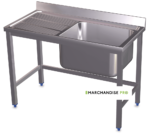 Plonge Inox Pro - 1 Bac égouttoir gauche