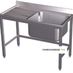 Plonge Inox Pro - 1 Bac égouttoir gauche