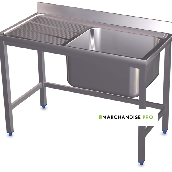 Plonge Inox Pro - 1 Bac égouttoir gauche