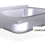 Plonge en Inox Suspendue Largeur 50 cm Avec équerres + 1 Bac