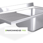 Plonge en Inox Suspendue - Largeur 60 cm - 1 Bac & Egouttoir à GAUCHE