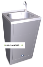 Lave mains automatique en Inox sur pied (À piles)