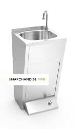 Lave mains en Inox sur pied simple