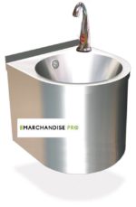 Lave mains mural rond électronique en Inox – Image 2