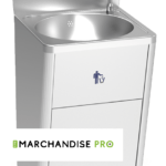 Lave-mains en Inox sur pied intégral Avec distributeur de savon & papier