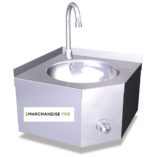 Lave mains d'angle mural en Inox – Image 3