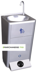 Lave mains sur pied & portable autonome en Inox – Image 3