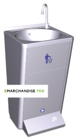 Lave mains électrique autonome avec poussoir - Eau froide – Image 3