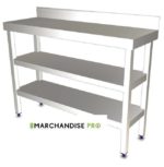 Table murale en Inox - 2 Etagères – Image 3