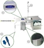 Table adossée de prélavage murale en Inox – Image 3