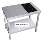 Cuisinière Professionnelle en Inox - 2 Foyers à DROITE - Table de cuisson à induction en Inox – Image 3